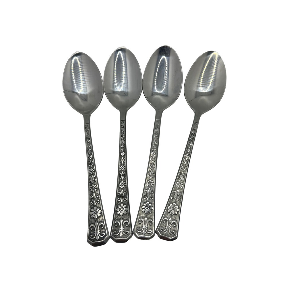 Interpur INR2 FLORENZ Stainless Steel Teaspoons Set of 4 Floral Korea